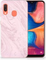Geschikt voor Samsung Galaxy A20e TPU Hoesje Marble Pink