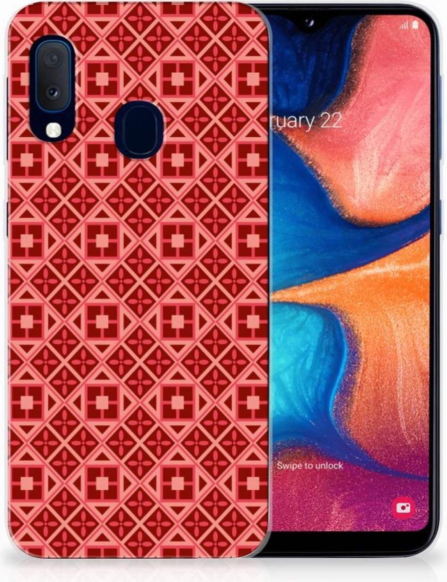 Samsung Galaxy A20e TPU bumper Batik Rood