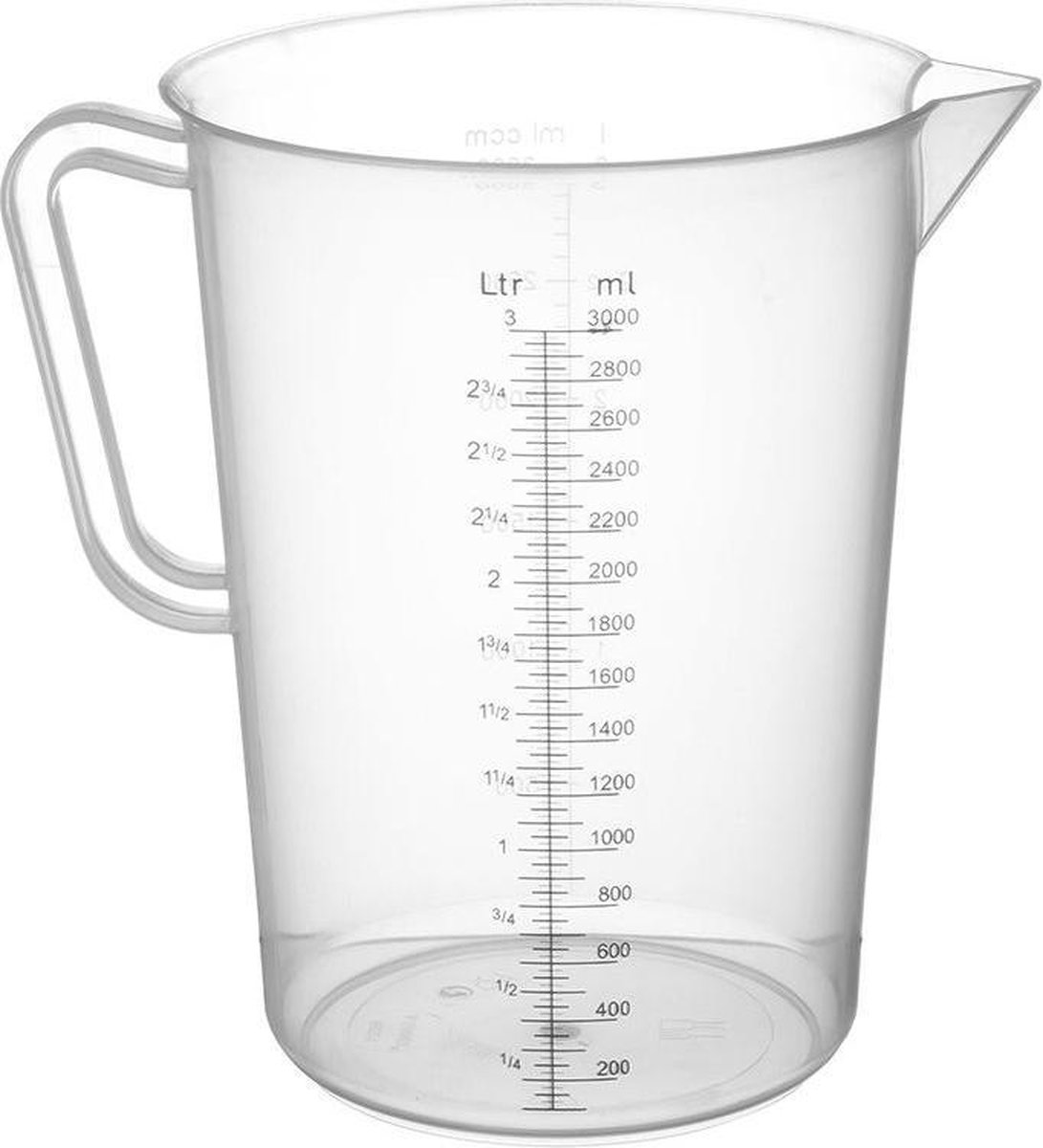 Hendi Maatbeker 3 Liter - Kunststof Maatkan - Ø16x(H)24cm