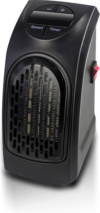 Leraren dag boot Illustreren Mini Heater Zwart- Ventilatorkachel - Stopcontact Heater - Straalkachel  zwart -... | bol.com