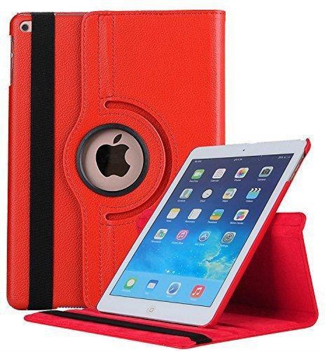 Book Cover Geschikt voor: Apple iPad Air 1 / iPad Air 2 / iPad Pro 9.7 2017/2018 9,7 Inch Draaibaar Hoesje met - Multi stand Case Case - Rood