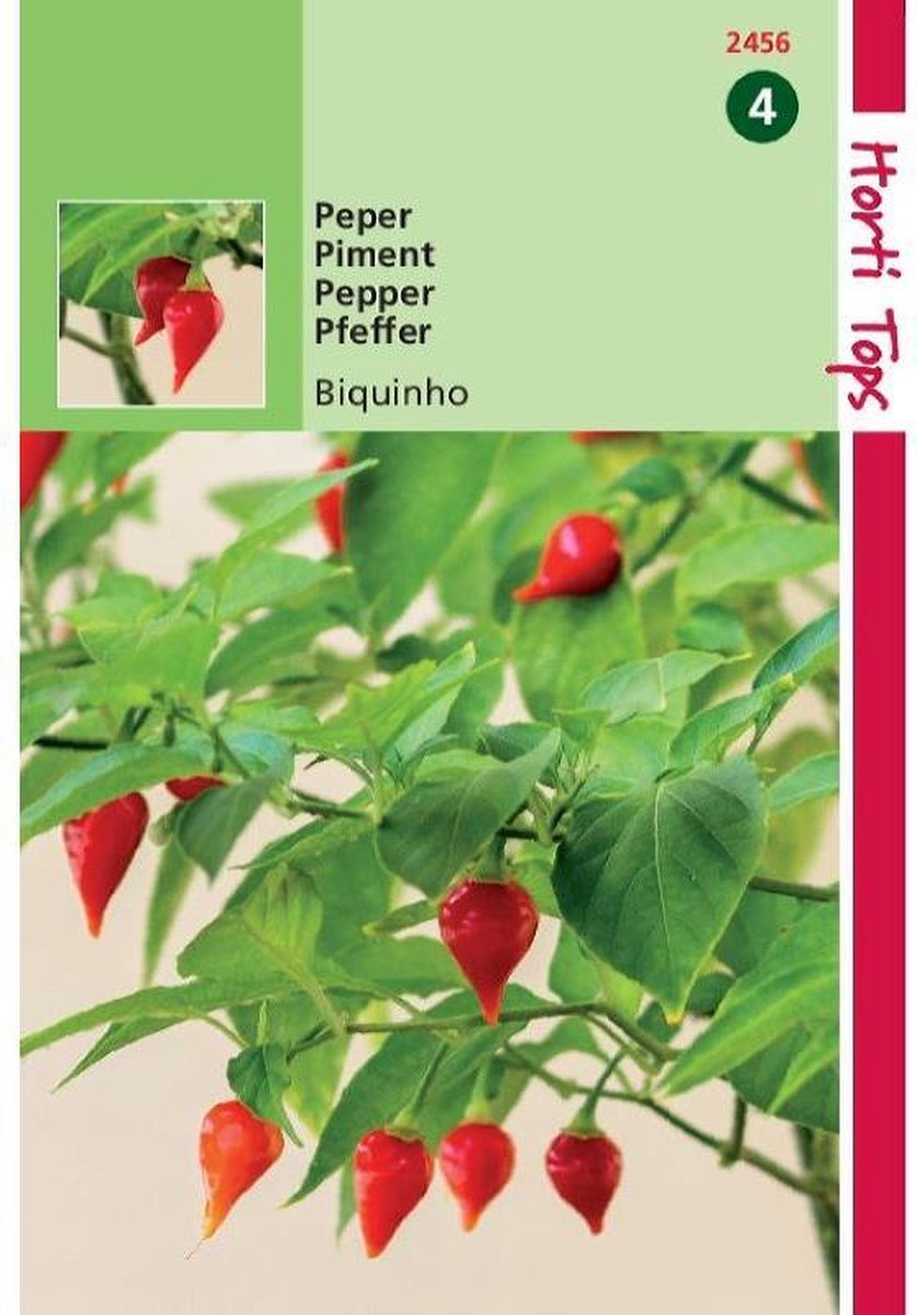 Hortitops zaden - Peper Biquinho 10 zaden 1000 scoville Hortitops