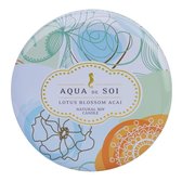 Aqua de Soi Geurkaars Soja was in Decoratief Blikje Lotus Blossom Acai - 250gr