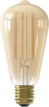 Calex - LED Lamp - Rustiek 3,5W (25W) E27 - Gold - Goud - Dimbaar met Led Dimmer - 64 mm x 142mm (3 stuks)