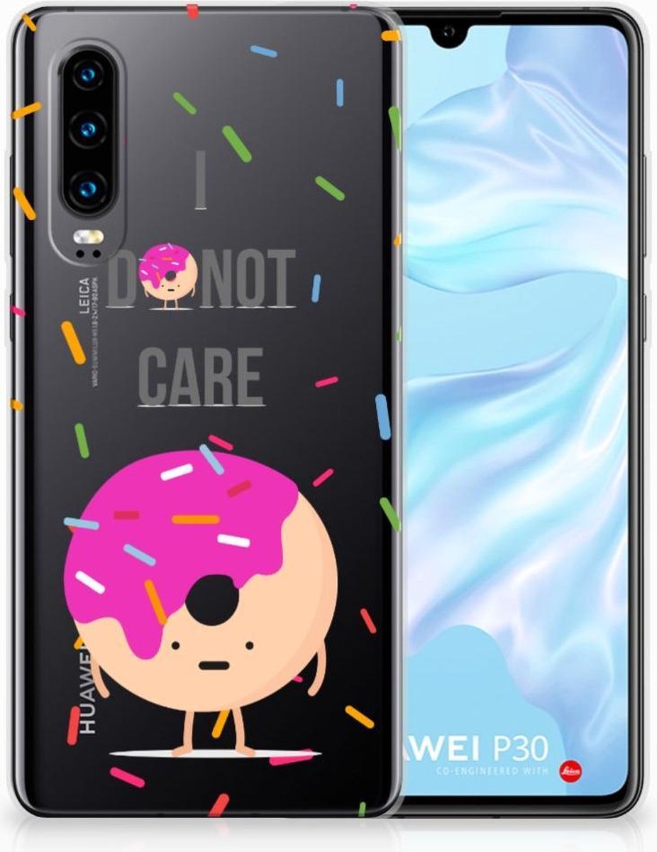 TPU Hoesje voor Huawei P30 Siliconen Case Donut Roze