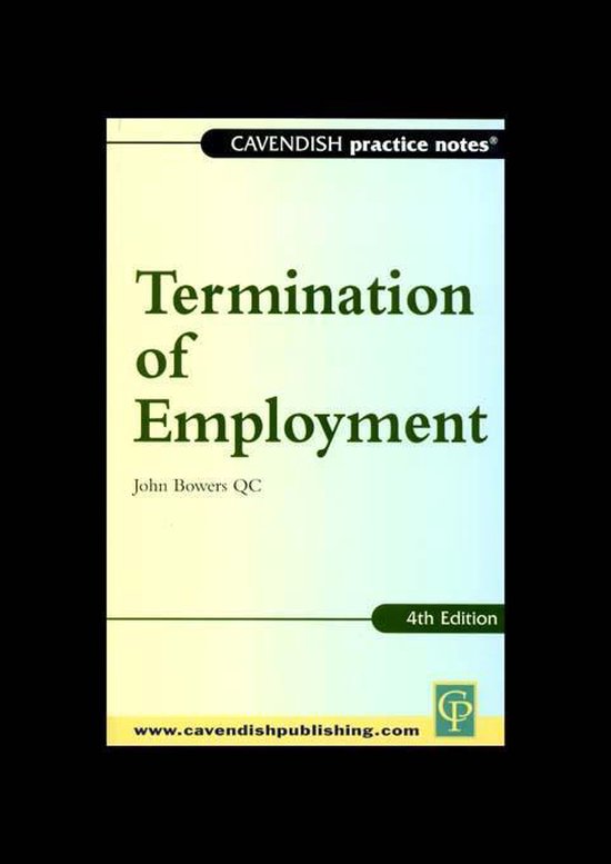 Practice Notes on Termination of Employment Law - cover