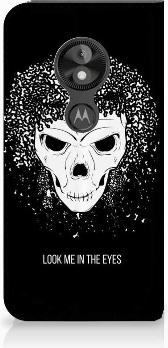 Mobiel BookCase Motorola Moto E5 Play Skull Hair