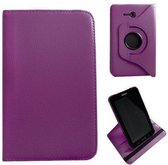 Samsung Galaxy Tab 3 T110 7 Inch Leather 360 Degree Rotating Case Paars Purple