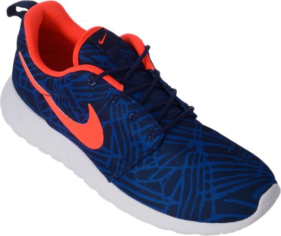 Nike Roshe One Print Sneakers Sportschoenen - Maat 38 Vrouwen blauw/oranje | bol.com