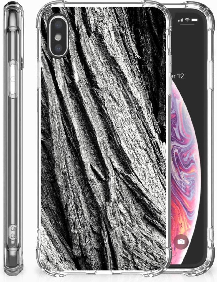 Stevig Telefoonhoesje Apple iPhone Xs Max Boomschors Grijs