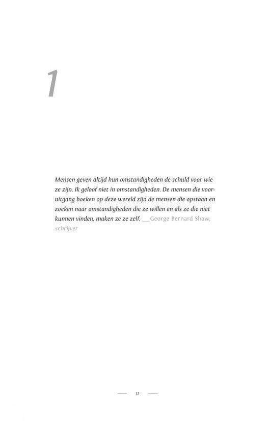 Tekstpagina met een citaat van George Bernard Shaw over omstandigheden en zelfrealisatie.