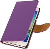 Paars Effen Booktype Samsung Galaxy A3 2016 Wallet Cover Cover