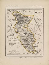 Historische kaart, plattegrond van gemeente Heerlen in Limburg uit 1867 door Kuyper van Kaartcadeau.com