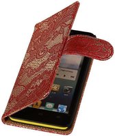 Lace Rood Huawei Ascend G630 - Book Case Wallet Cover Cover