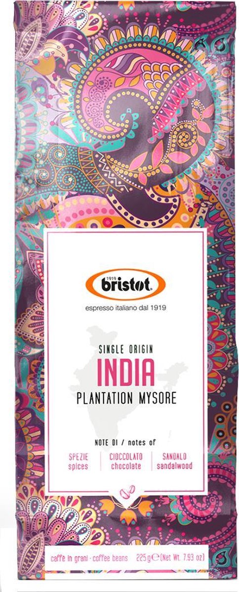 Bristot India Plantation Mysore single origin koffiebonen - 225 gram