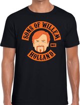 Sons of Willem t-shirt / shirt zwart heren - Koningsdag kleding M