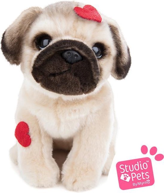 Studio Pets - Snuggle - Mopshond - Pluche knuffel hond - Pluche 23 cm | bol
