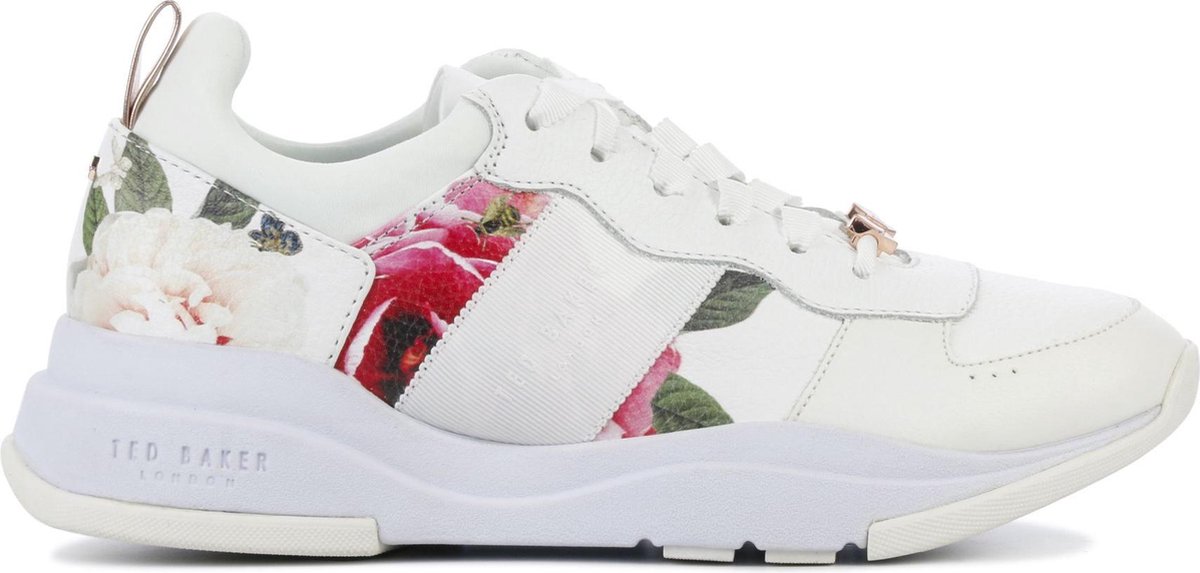 Ted Baker Gielli leren sneakers wit/roségoud - Schoenen.nl