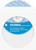 Herma CD-hoes 1 CD/DVD/Blu-Ray Papier Wit 100 stuk(s) (b x h) 124 mm x 124 mm 1140