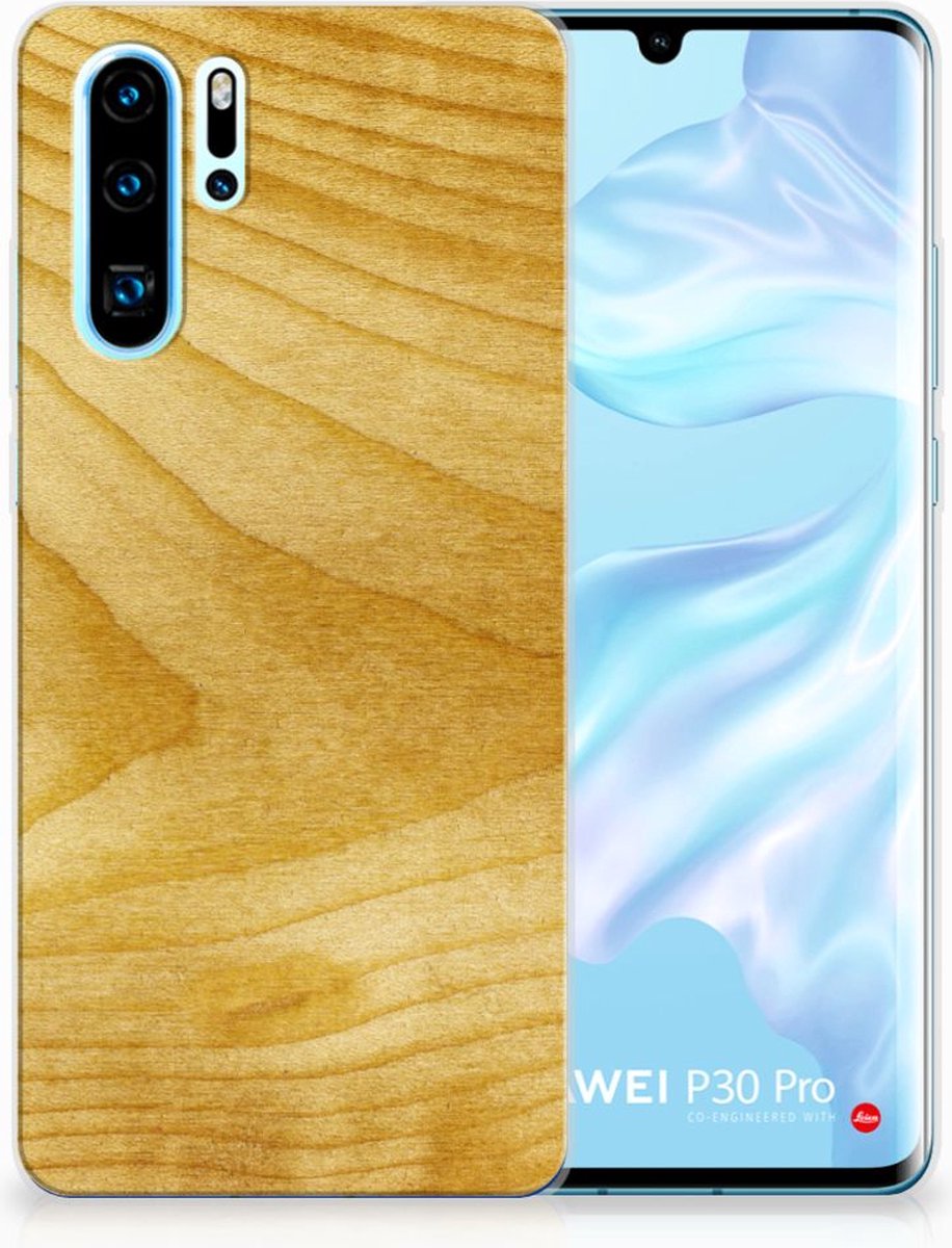 Huawei P30 Pro Bumper Hoesje Licht Hout