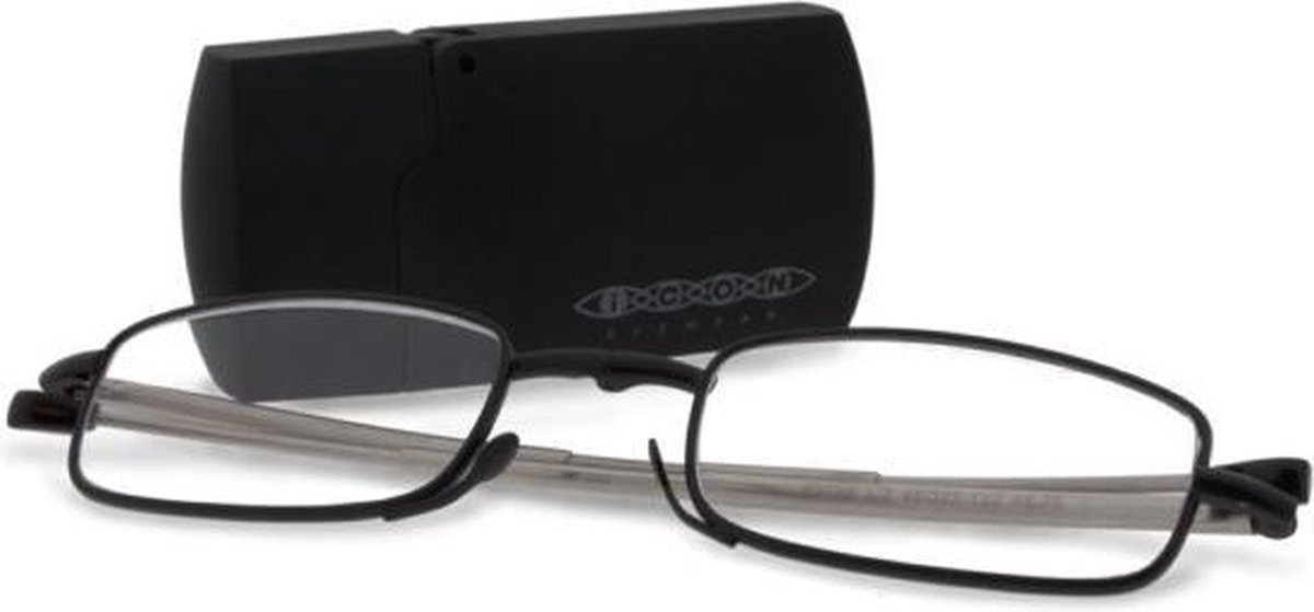 Icon Eyewear ICB356 Travel Leesbril +1.50 - Zwart - Compact in hard case zipper
