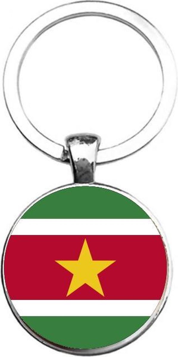 Akyol - Suriname Sleutelhanger - Suriname - de echte Suriname liefhebber - Suriname - vakantie - zuid-Amerika - 2,5 x 2,5 CM