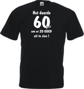 Unisex T-shirt - Het duurde 60 jaar - zwart - maat XL