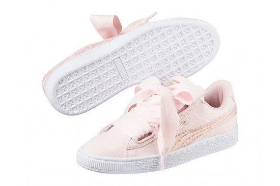 puma basket heart rose gold