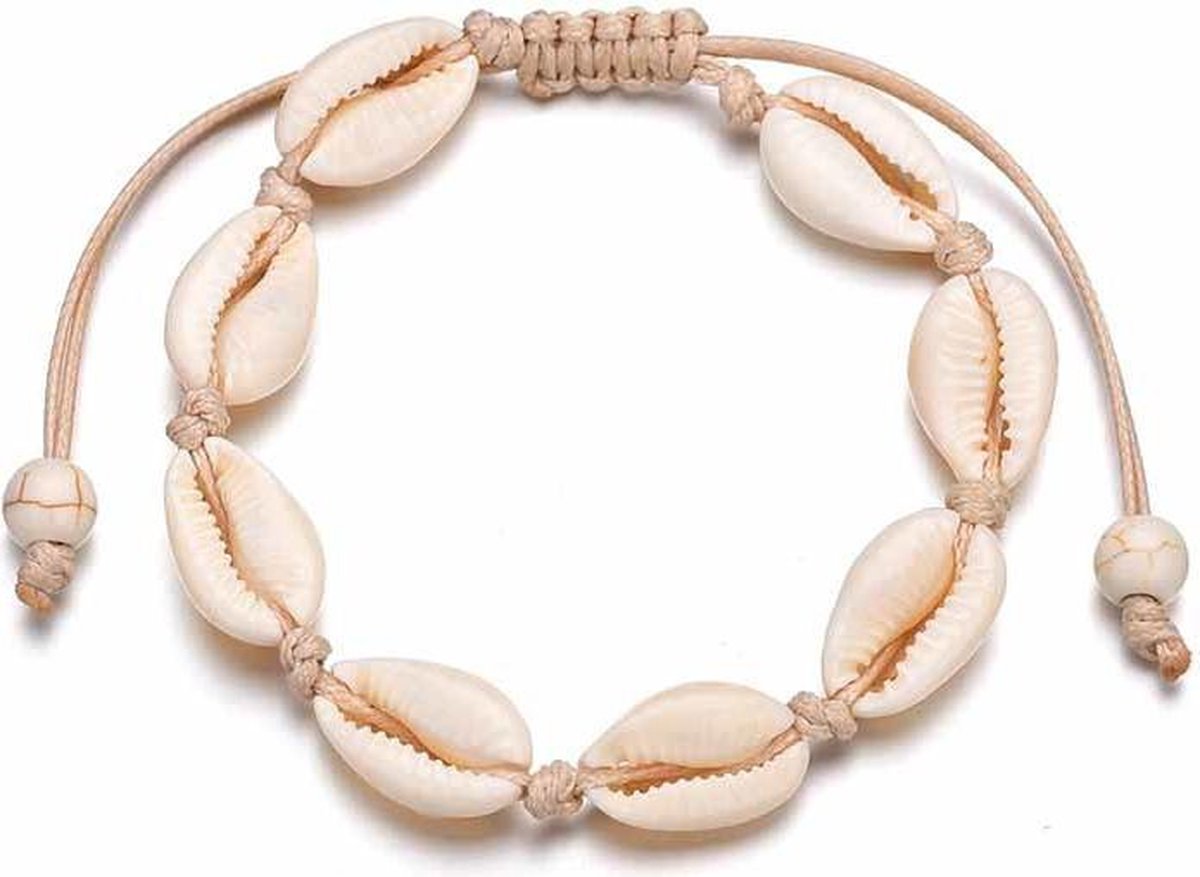 24/7 Jewelry Collection Schelpjes Armband - Schelp - Schelpen - Wit - Amodi