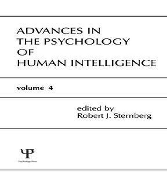 Advances in the Psychology of Human Intelligence - cover