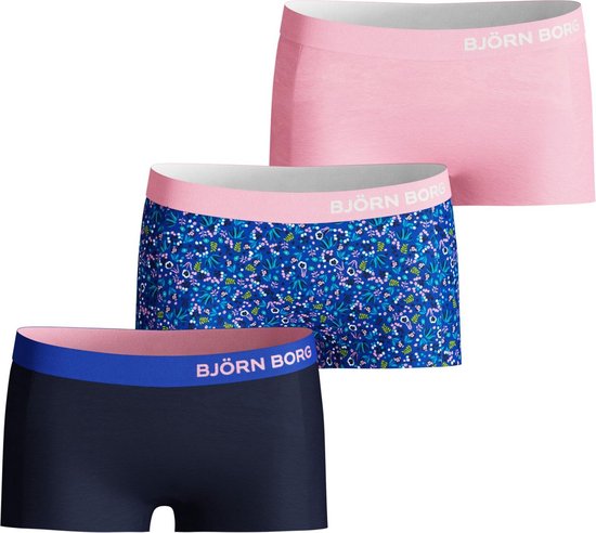 Björn Borg LA TINY flower meisjes minishorts - 3pack - multi - maat 122