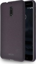 Azuri flexible cover with sand texture - bruin - voor Nokia 6