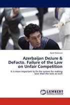 Azerbaijan Dejure & Defacto. Failure of the Law on Unfair Competition