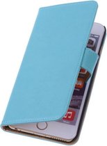 Turquoise PU leder Glanzend Booktype hoes voor de iPhone 6 / 6s