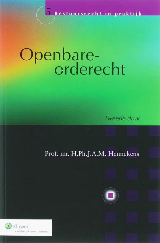 Cover van het boek 'Openbare-orderecht / druk 2' van H.Ph.J.A.M Hennekens