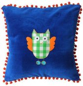 Ellis Kids Uiltje Snifsnaf - Sierkussen - 40x40cm - Blauw