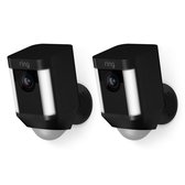 Ring Spotlight Cam Batterij - Beveiligingscamera - Zwart - 2 stuks