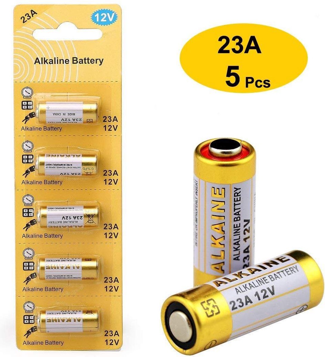 Papa Ademen waterstof 23A 12V Alkaline Batterij (5-Pack) | bol.com