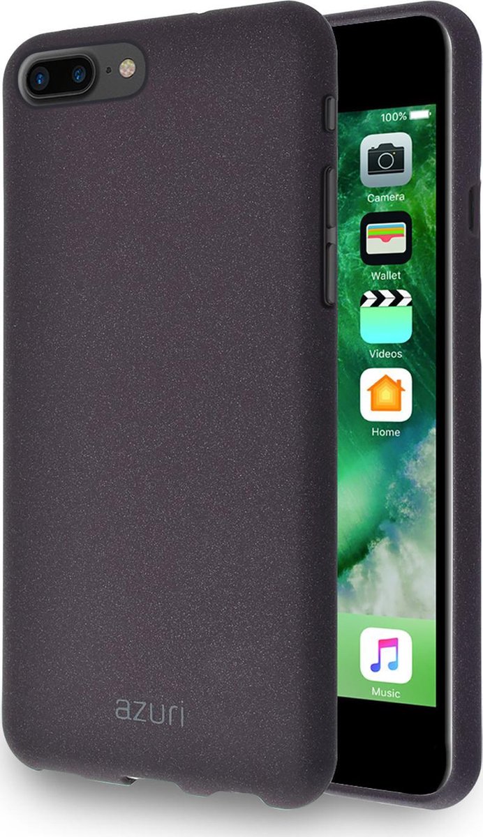 Azuri Apple iPhone 7/8 Plus hoesje - Zand textuur backcover - Bruin