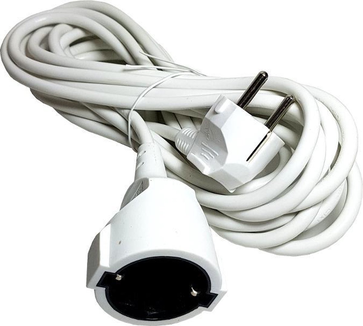 RA Verlengsnoer 5 Meter wit Verlengkabel 3X1mm met randaarde