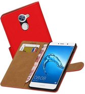 Bookstyle Wallet Case Hoesjes voor Huawei Y7 / Y7 Prime Rood