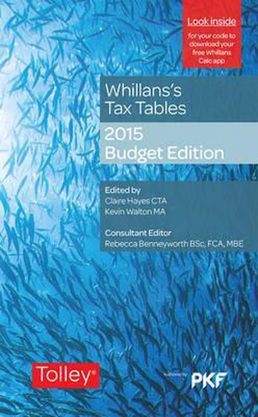 Whillans's Tax Tables 2015-16 - cover
