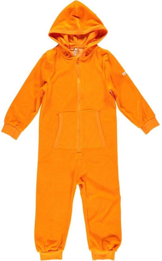Overall/Jumpsuit Velour Capuchon (onesie) rits lange mouw Effen Orange  122/128 | bol.com