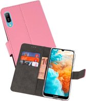 Booktype Telefoonhoesjes - Bookcase Hoesje - Wallet Case -  Geschikt voor Huawei Y6 Pro 2019 - Roze