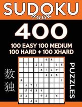 Sudoku Book 400 Puzzles, 100 Easy, 100 Medium, 100 Hard and 100 Extra Hard