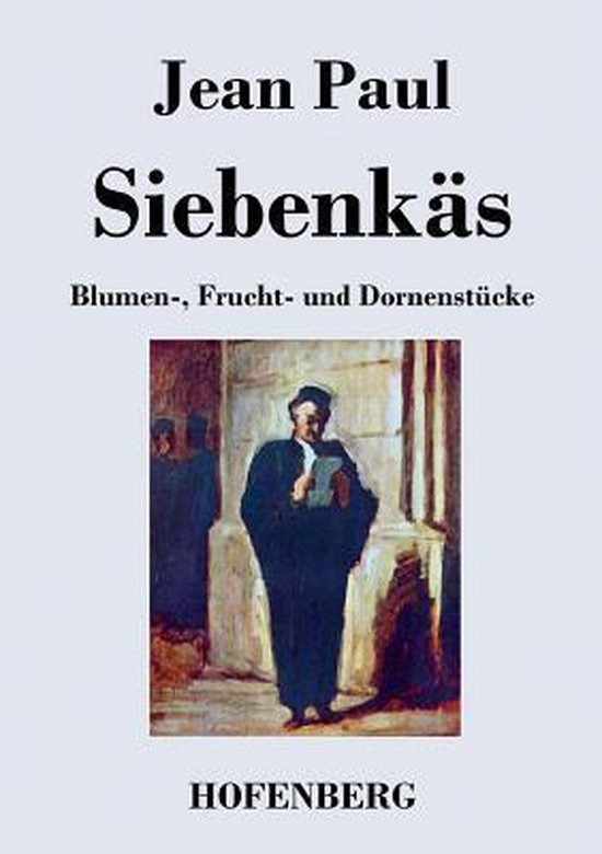 Couverture du livre de Jean Paul Siebenkäs avec une peinture d'un homme en toge noire et un béret.