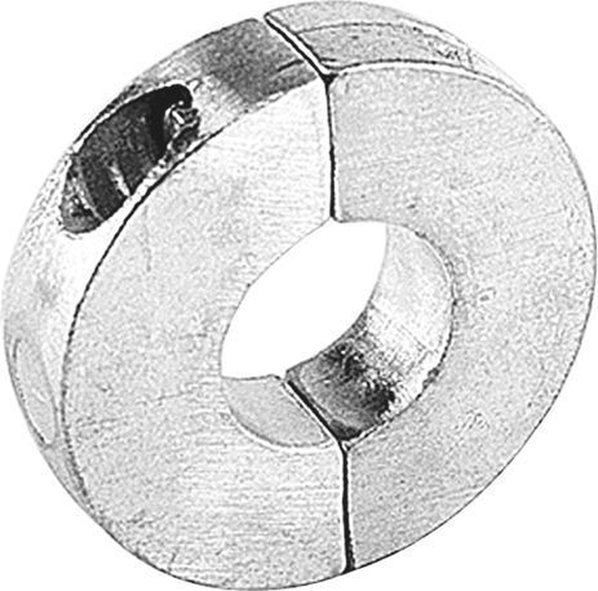 Talamex platte aluminium Schroefas Anode voor as Ø25 mm - Talamex
