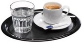 Melamine dienblad kaffeehaus - Zwart - 26x20 cm - Set van 4 stuks