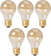 Calex LED Filament normaallamp 4-30W E27 2100K Goud Dimbaar (5 Stuks)