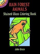 Rain Forest Animals Stained Glass Colouring Book